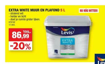 Hubo Extra White Muur En Plafond 5 L aanbieding