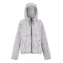 Decathlon Dames Zelpha Fluffy Fleecejas met capuchon (Diepe pruim) aanbieding