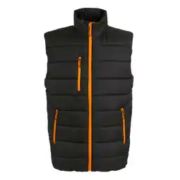 Decathlon Thermische bodywarmer voor heren (Zwart/Oranje Pop) aanbieding