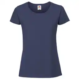 Decathlon Dames Iconic 195 Premium Ringspun Katoenen TShirt (Deep Navy) aanbieding