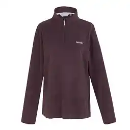 Decathlon Geweldige Outdoors Dames Sweetheart 1/4 Zip Fleece Sweater (Diepe pruim) aanbieding