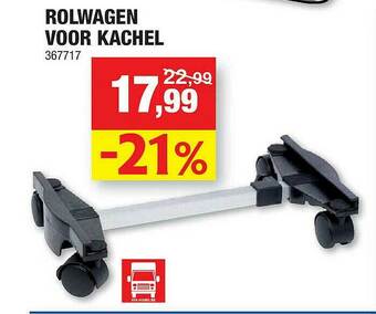 Hubo Rolwagen Voor Kachel aanbieding