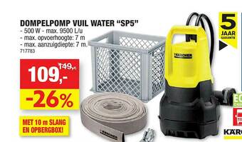 Hubo Dompelpomp Vuil Water aanbieding