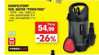 Hubo Dompelpomp Vuil Water aanbieding