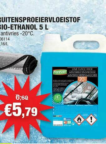 Hubo Ruitensproeiervloeistof Bio-ethanol 5l aanbieding