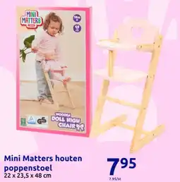 Action Mini Matters houten poppenstoel aanbieding