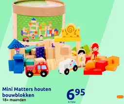 Action Mini Matters houten bouwblokken aanbieding
