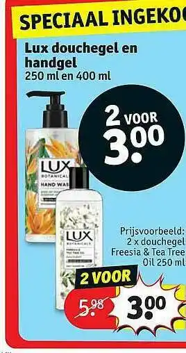 Kruidvat Lux Douchgel En Handgel aanbieding