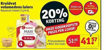 Kruidvat Kruidvat Volumedoos Luiers aanbieding