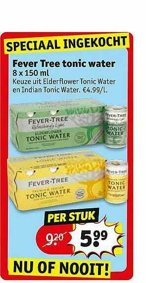 Kruidvat Fever Tree Tonic Water aanbieding