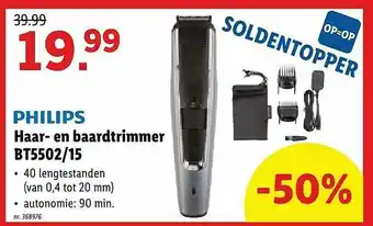 Lidl Philips Haar En Baardtrimmer aanbieding