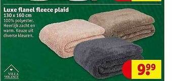 Kruidvat Luxe Flanel Fleece Plaid aanbieding