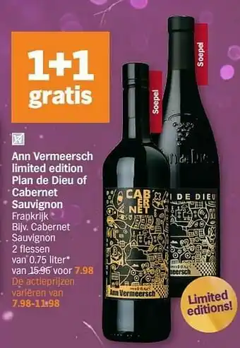 Albert Heijn Ann vermeersch cabernet sauvignon aanbieding