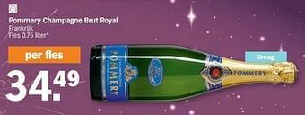 Albert Heijn Pommery champagne brut royal aanbieding