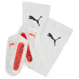 Decathlon ULTRA Flex Football Sleeves scheenbeschermers PUMA White Glowing Red aanbieding
