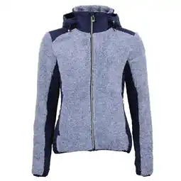 Decathlon Dames gebreide hoodie met rits in twee materialen Peak Mountain aanbieding