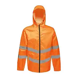 Decathlon Unisex Hi Vis Pro Packaway Reflecterende Work Jacket (Oranje) aanbieding