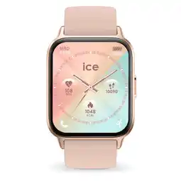 Decathlon Montre connectée ICE FIT Rectangulaire avec Bracelet Silicone Rose g aanbieding