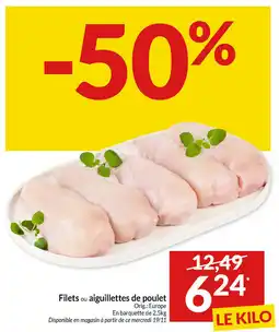 Intermarché Filets ou aiguillettes de poulet aanbieding
