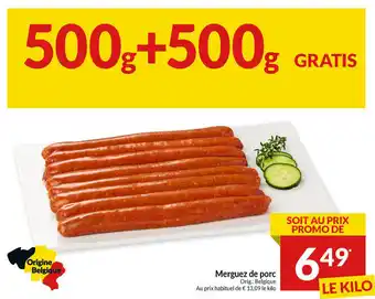 Intermarché Merguez de porc aanbieding