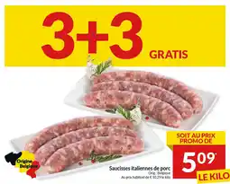 Intermarché Saucisses italiennes de porc aanbieding