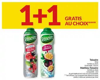 Intermarché Teisseire en Matthieu Teisseire aanbieding