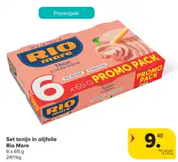 Carrefour Set tonijn in olijfolie Rio Mare aanbieding