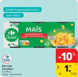 Carrefour Set mais Carrefour aanbieding