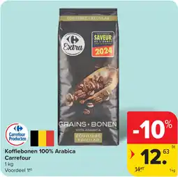 Carrefour Koffiebonen 100% Arabica Carrefour aanbieding