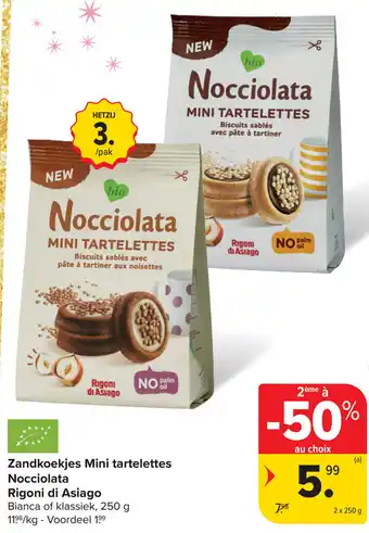 Zandkoekjes Mini tartelettes Nocciolata Rigoni di Asiago