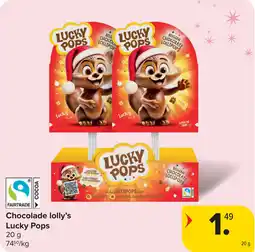 Carrefour Chocolade lolly's Lucky Pops aanbieding