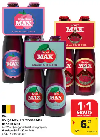 Bier Rouge Max, Framboise Max of Kriek Max