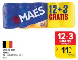 Carrefour Blikjes bier Maes aanbieding