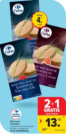 Carrefour Blok lever Carrefour aanbieding