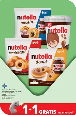 Carrefour Gevulde muffin, donut en croissant (van 240 g tot 340 g) en pot roomijs Nutella aanbieding