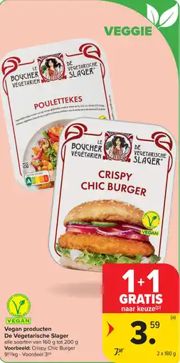 Carrefour Vegan producten De Vegetarische Slager aanbieding