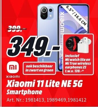 MediaMarkt Xiaomi 11 Lite NE 5G Smartphone aanbieding