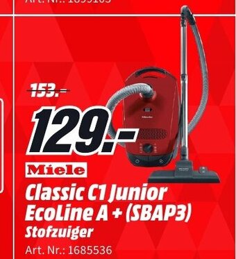 MediaMarkt Miele Classic C1 Junior EcoLine A + (SBAP3) Stofzuiger aanbieding