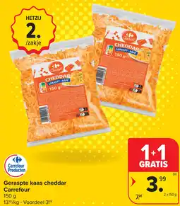 Carrefour Geraspte kaas cheddar Carrefour aanbieding
