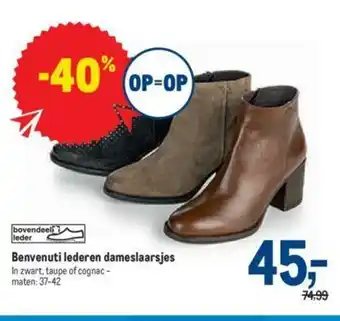 Makro Benvenuti lederen dameslaarsjes maten: 37-42 aanbieding