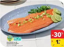 Carrefour Hele zalmfilet met vel Kwaliteitsketen Carrefour aanbieding