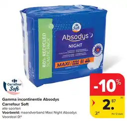 Carrefour Gamma incontinentie Absodys Carrefour Soft aanbieding