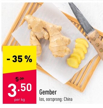 ALDI Gember per kg aanbieding