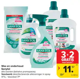 Carrefour Was en onderhoud Sanytol aanbieding