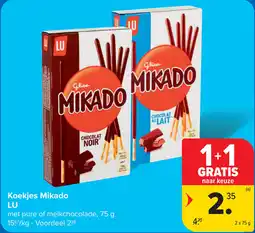 Carrefour Koekjes Mikado LU aanbieding