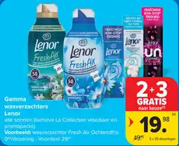 Carrefour Gamma wasverzachters Lenor aanbieding