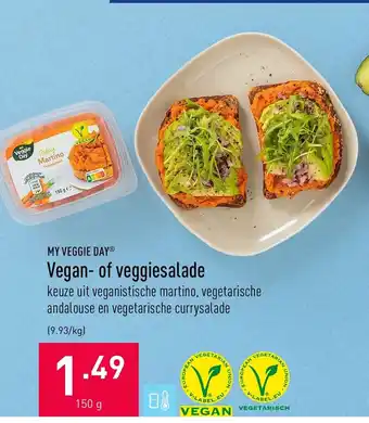 ALDI My veggie day Vegan- of veggiesalade 150 g aanbieding
