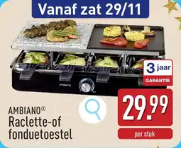 ALDI Ambiano Raclette of Fonduetoestel aanbieding