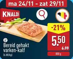 ALDI Bereid Gehakt Varken Kalf aanbieding