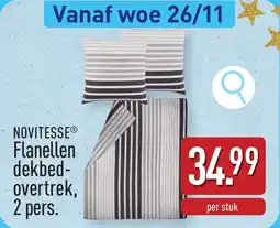 ALDI Novitesse Flanellen Dekbed overtrek, 2 pers. aanbieding